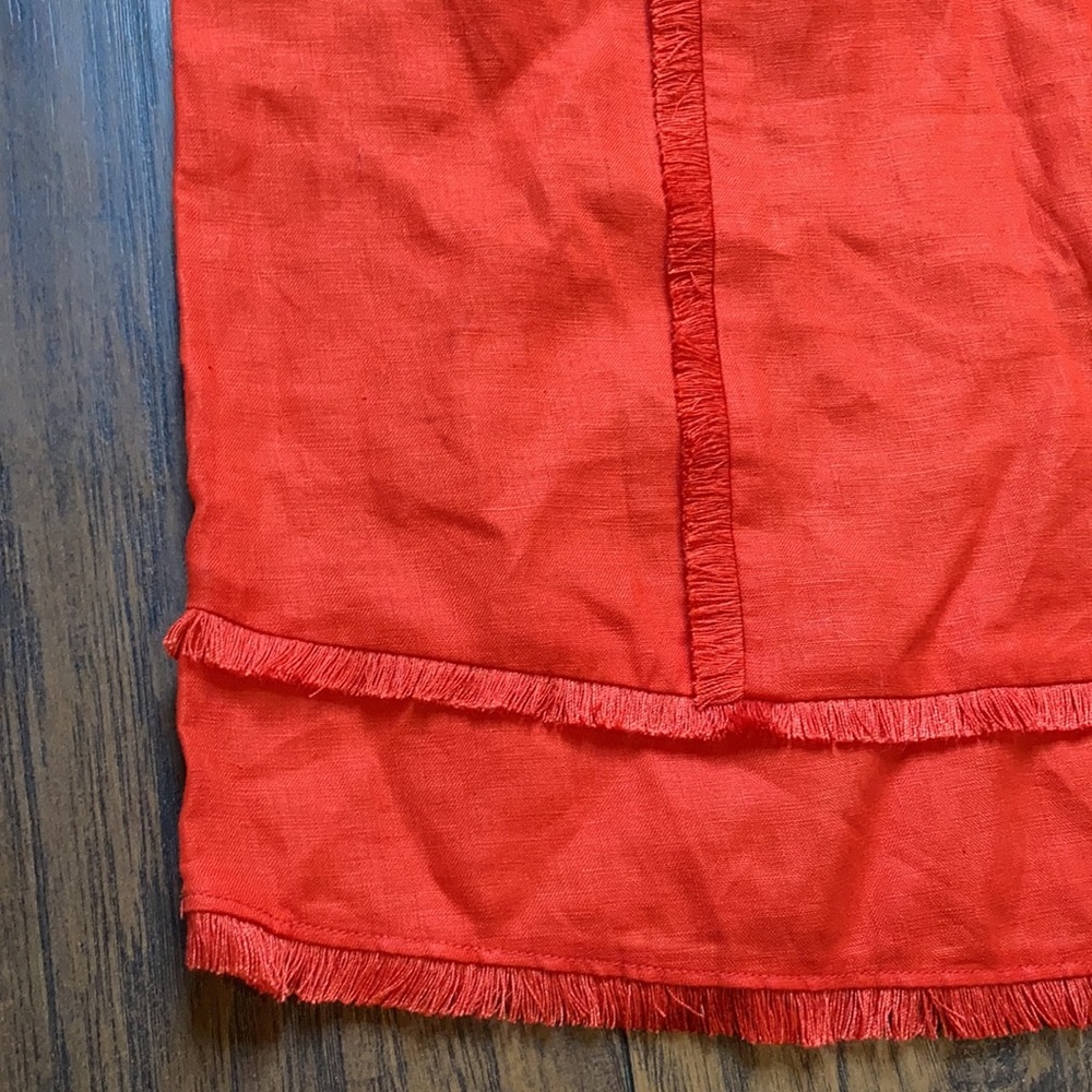 J. Crew Red Ruffle Tank Top - Picture 3 of 8